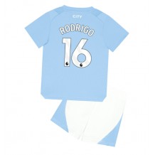 Manchester City Rodri Hernandez #16 Hemmatröja Barn 2023-24 Kortärmad (+ Korta byxor)